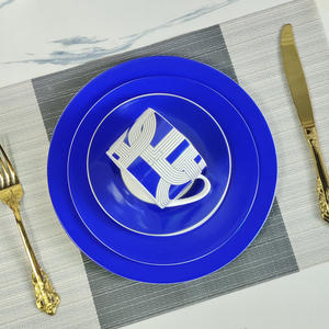 Offre Spéciale : Ensemble de 4 Assiettes en Porcelaine de Luxe Nordique Bleu pour Restaurant, avec Coffret Cadeau - Product Image 2