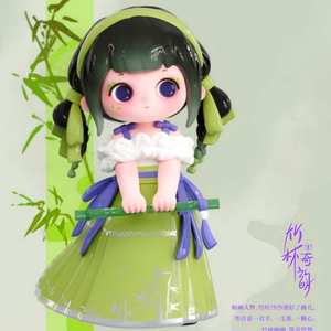 Letsvan Five Generations Caja ciega de <span class=keywords><strong>pera</strong></span> hecha a mano Talla de piedra brillante Adorno de niña linda - Product Image 2