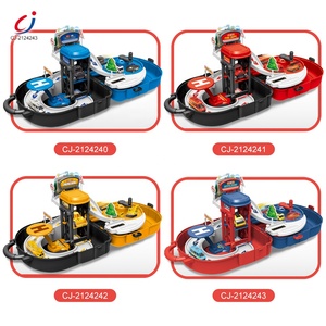 Juguete Educativo <span class=keywords><strong>de</strong></span> Estacionamiento para Niños, Pista <span class=keywords><strong>de</strong></span> Aleación para Armar, Juguete <span class=keywords><strong>de</strong></span> Estacionamiento con Elevador Giratorio y Mochila - Product Image 4