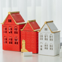 Décoration de bureau de Noël personnalisée en plaqué or moderne Décoration de maison Ornements en céramique