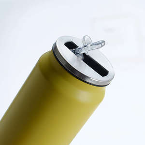 Gobelet isotherme portable personnalisé avec paille - Product Image 2