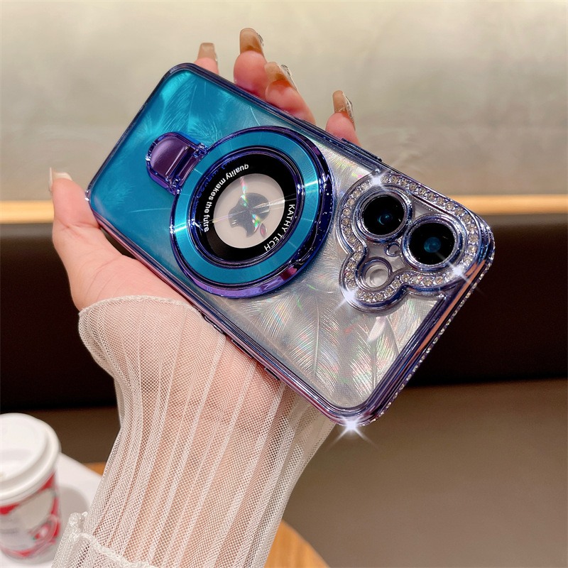 With Feather sticker&Blue