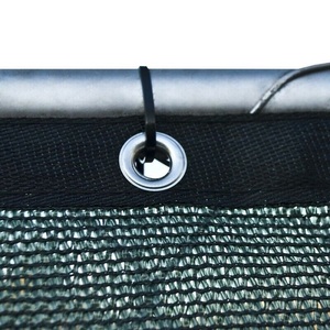 Filet de clôture de <span class=keywords><strong>jardin</strong></span> en HDPE vert foncé avec bord renforcé et œillets, écran de protection pour extérieur - Product Image 2