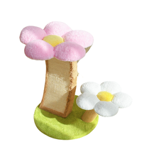 Belle fleur de sisal pilier arbre à chat avec griffoir grande tour d'arbre d'escalade de chat floral en bois d'intérieur