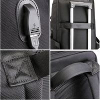 Sac d'ordinateur pour hommes et femmes, compatible avec les ordinateurs portables de 15,6 pouces, antivol, sac à dos de voyage professionnel avec port de charge USB