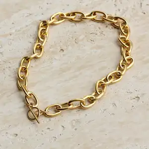 Lichte Sieraden Nieuwe Amerikaanse Trendy 10K Gouden Vrouwen Mode Sierlijke Ketting 22Mm Cubaanse Schakelketting Sieraden Fijne Fabrikant Sieraden