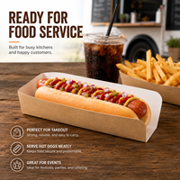 Juego de Combinación de Papel Desechable para Hot Dogs, Bandeja de Papel Blanco para Queso, Contenedor de Comida Rápida con Logotipo Personalizado Impreso, Empaque al por Mayor