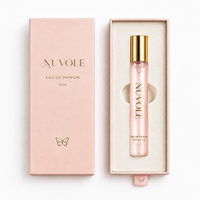 Vente directe d'usine, flacons de parfum en verre rose, cylindres de 15 ml, flacons de parfum en verre de 10 ml, flacons de parfum vides avec emballage en boîte