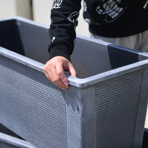 Vente en gros de grands pots rectangulaires pour plantes Bloc de pierre texturé de <span class=keywords><strong>120</strong></span> <span class=keywords><strong>cm</strong></span> à travers la <span class=keywords><strong>jardinière</strong></span> Pot de fleur en <span class=keywords><strong>plastique</strong></span> empilable de 47.24 pouces - Product Image 5