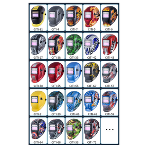 Casque d'assombrissement automatique de réglage personnalisé de soudure de dessin animé Type de sécurité drôle casque de soudage panoramique