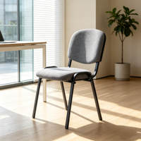 Chaise empilable sans accoudoirs, confortable, pour réunions de personnel, conférences, avec structure en fer, pour églises et stades