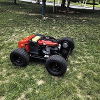 Cortadora de Césped Industrial con Control Remoto, Ancho de Corte de 550 mm, Ángulo de Inclinación de 45°, Motor de Gasolina, Caja Recolectora de 60L, Personalización OEM