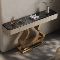 Table console d'entrée moderne et luxueuse, simple et créative, meuble de salon, meuble d'appoint pour hôtel, villa, avec tiroir