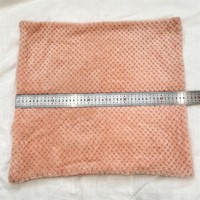 Housse de coussin en peluche gaufrée 3D douce, couleur unie, en velours, pour salon, textile de maison