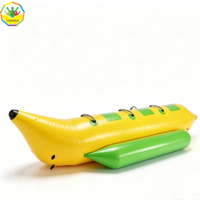 Bateau banane gonflable monoplace, tube tractable en PVC robuste pour sports nautiques, idéal pour le remorquage par jet ski et la location en mer