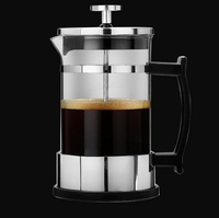 Cafetière Mini presse à café service unique presse française épaisseur résistante à la chaleur verre borosilicaté cafetière presse à thé