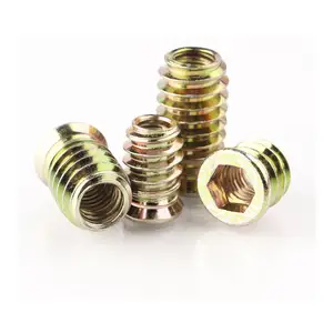 Tuercas para muebles de venta directa de fábrica, enchufes de tornillo para muebles de madera, Tuercas anidadas para muebles, tuerca de inserción