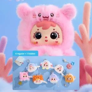 Nouveauté Samuel : Vente directe, Porte-clés en peluche en boîte surprise, design de dessin animé illustré 'Hot Ocean Residents', en vrac pour jeunes - Product Image 2