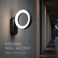 Applique murale LED architecturale extérieure, éclairage décoratif moderne, design d'éclairage uniforme pour les allées de jardin en gravier sinuose