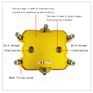 لبنة تبريد مياه وحدة المعالجة المركزية SP5 مع مادة نحاسية نظام تبريد سائل مخصص للكمبيوتر والخادم AI سحابة الحوسبة - Product Image 2