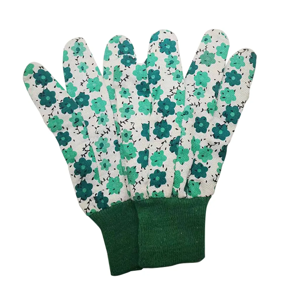 Women Garden Working Gloves With Pvc Dots Cotton Knitting Gardening Gloves