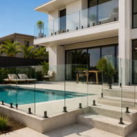 Support de balustrade en verre en acier inoxydable 316 réglable pour garde-corps de terrasse