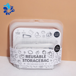 Bolsas de silicona reutilizables para almacenamiento de alimentos, herméticas, aptas para microondas, para frutas secas, verduras, refrigerios, juego de gran capacidad - Product Image 3