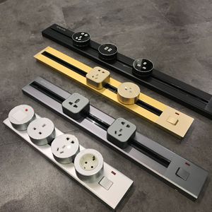Toma de corriente de superficie, toma de corriente estándar UE, Reino Unido, EE. UU., extraíble para pared de cocina, enchufes de extensión con adaptadores LED - Product Image 6