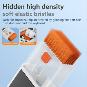Soporte transparente para teléfono móvil, lápiz limpiador de auriculares, teclado portátil 9 en 1 y accesorios para computadora, venta al por mayor transfronteriza. - Product Image 4