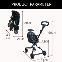 Poussette bébé légère, pliage facile, porte-bébé, système de voyage, poussette bébé Baobaohao