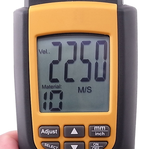 Jauge d'épaisseur numérique à ultrasons 1,2-220 mm avec écran LCD, calibration intégrée, fréquence 5 MHz pour acier, cuivre, verre, fer - Product Image 4