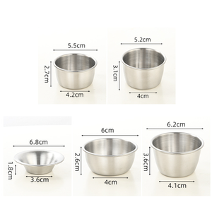 DFU144 Tazón para Salsas y Condimentos de Acero Inoxidable Personalizado, en Varios Tamaños: 150ml, 200ml, 250ml, 300ml, 350ml, Promoción de Stock - Product Image 2
