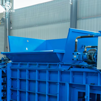 Compacteur de carton hydraulique horizontal automatique à force de compression, efficace et durable, pour les usines de recyclage de bouteilles