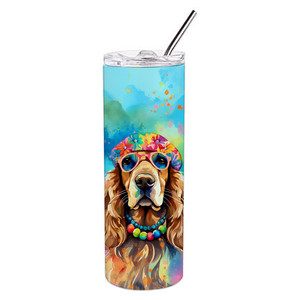 Vaso Delgado de Acero Inoxidable Cocker Spaniel Hippie Dawg - Product Image 4