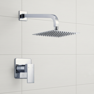 Systèmes <span class=keywords><strong>de</strong></span> robinets <span class=keywords><strong>de</strong></span> douche à poignée unique, Kit <span class=keywords><strong>de</strong></span> garniture <span class=keywords><strong>de</strong></span> douche murale <span class=keywords><strong>de</strong></span> 8 pouces avec pomme <span class=keywords><strong>de</strong></span> douche (Valve <span class=keywords><strong>de</strong></span> douche incluse) - Product Image 5