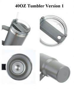 Gobelet isolé sous vide en acier inoxydable 40 Oz Design minimaliste avec couvercle paille pour eau thé glacé café smoothie ou citron - Product Image 4