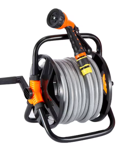 Chariot à <span class=keywords><strong>enrouleur</strong></span> de tuyau de 20 m <span class=keywords><strong>avec</strong></span> support de pistolet pulvérisateur, <span class=keywords><strong>enrouleur</strong></span> de tuyau <span class=keywords><strong>d</strong></span>'eau portable pour l'<span class=keywords><strong>arrosage</strong></span> du jardin et le lavage de voiture - Product Image 1