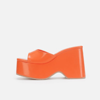 Chaussures à semelle épaisse à enfiler pour femme, sandales à plateforme épaisse, talons compensés