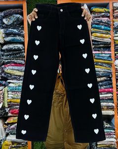 <span class=keywords><strong>Pantalon</strong></span> en jean streetwear pour <span class=keywords><strong>femme</strong></span> à sequins - Taille mi-haute, toutes saisons, coupe droite, tendance, vente en gros - Product Image 1