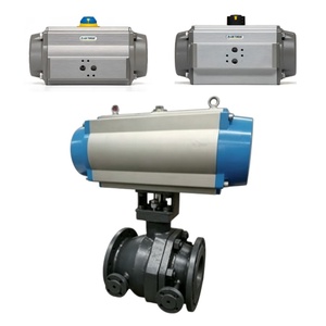 Vanne à boisseau sphérique encambrée Wuzhong Instrument G6000 avec actionneur pneumatique à couple d'air pour l'industrie pétrochimique - Product Image 1