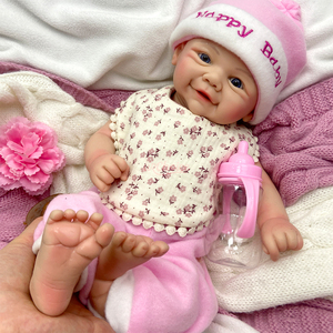 Poupée <span class=keywords><strong>réaliste</strong></span> en silicone de 17 pouces, bébé fille/garçon, faite à la main, texture vive, jouet <span class=keywords><strong>interactif</strong></span> parfait pour les enfants - Product Image 4