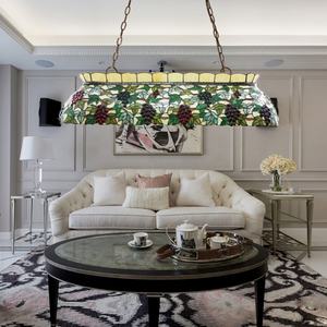 Lustre rectangulaire de 48 pouces en verre teinté fait main à motif de raisins pour salle à manger, bar, hôtel, éclairage et décoration, tailles moyennes - Product Image 6