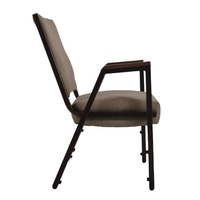 Chaises d'église empilables en métal au design moderne avec accoudoirs, poche arrière, salle à manger, école, hôtel, salle de sport, hôpital, théâtre, meubles