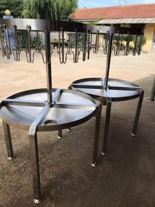 Mesa Circular para Eviscerado de Aves, Máquina para Eliminar Vísceras de Pollo, Accesorios para Equipos de Procesamiento y Sacrificio de Aves, con Ruedas - Product Image 3