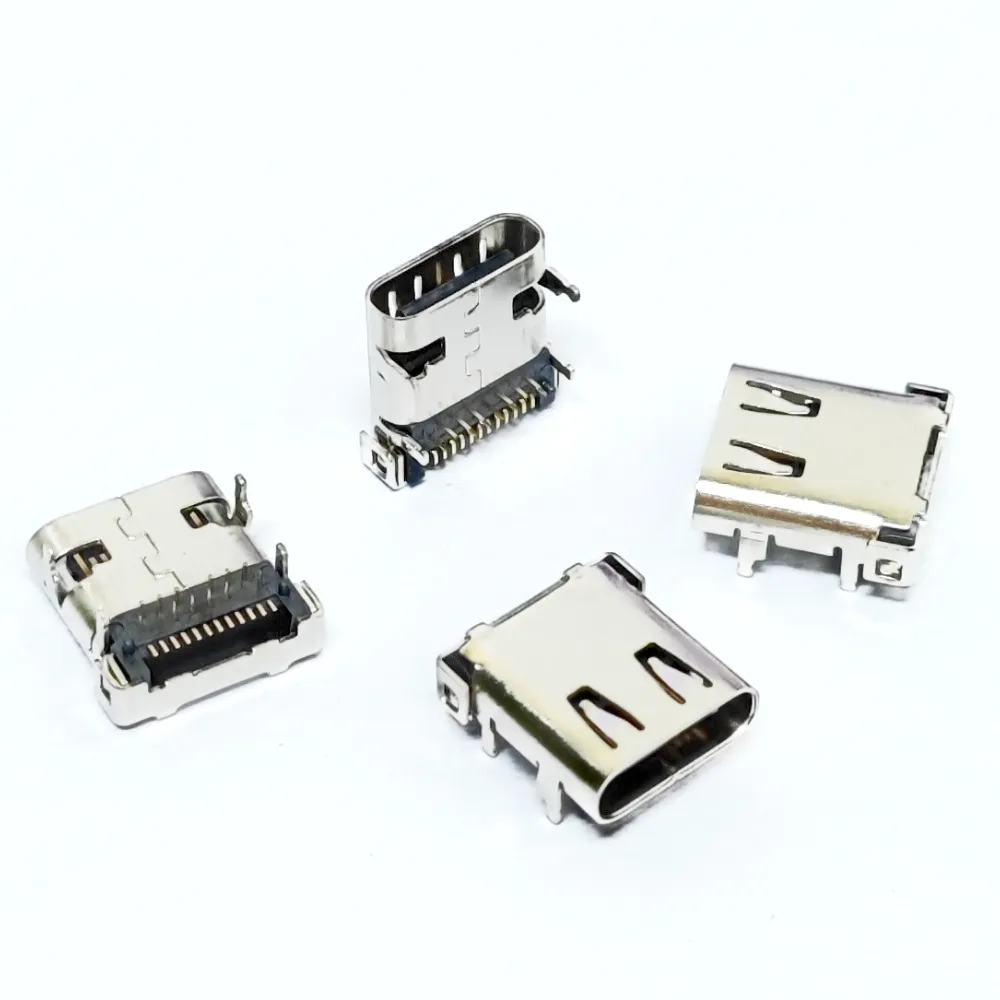 Usb Jack Dip Smt Haakse Horizontale Vrouwelijke Usb C Type Connector