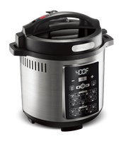GTAP06-DA1 Friteuse à air électrique multifonction 2-en-1 en acier inoxydable 6L avec cuiseur vapeur et sauteuse, design à couvercle unique, pour usage domestique