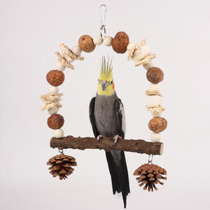 Đồ chơi chim nhỏ, đồ chơi lắc hình quả thông, đồ chơi nhai mài răng cho chim nhỏ và trung bình, đồ chơi leo trèo trong lồng chim - Product Image 3