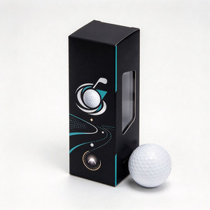Boîte cadeau personnalisée en papier imprimé pour emballage et présentation de balles de golf - Product Image 3