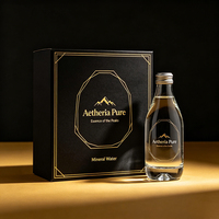 Boîte d'emballage en carton recyclable et écologique pour l'eau minérale, pour la promotion de marques d'eau en bouteille de verre haut de gamme