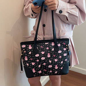 Bolso de Mano de PU de Gran Capacidad para Mujer, Primavera 2026, Nuevo Bolso de Hombro Minimalista a la Moda, Bolso Tote con Estampado Lindo para el Trabajo, Cierre de Cremallera - Product Image 3